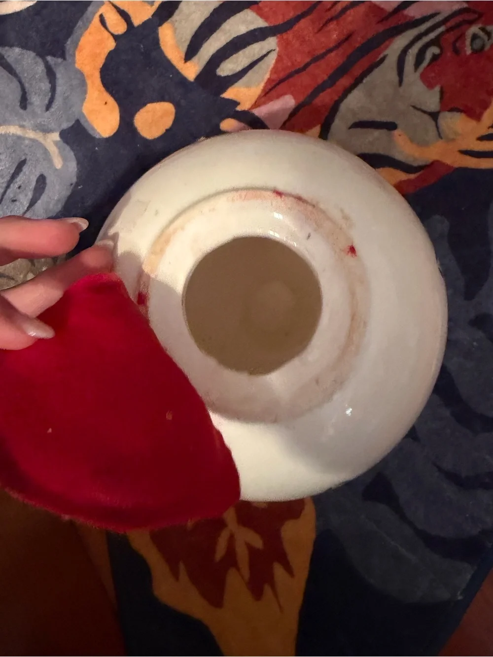 Vintage Hand Painted Ceramic Taper Candle Holder Floral Cottagecore Farmhouse